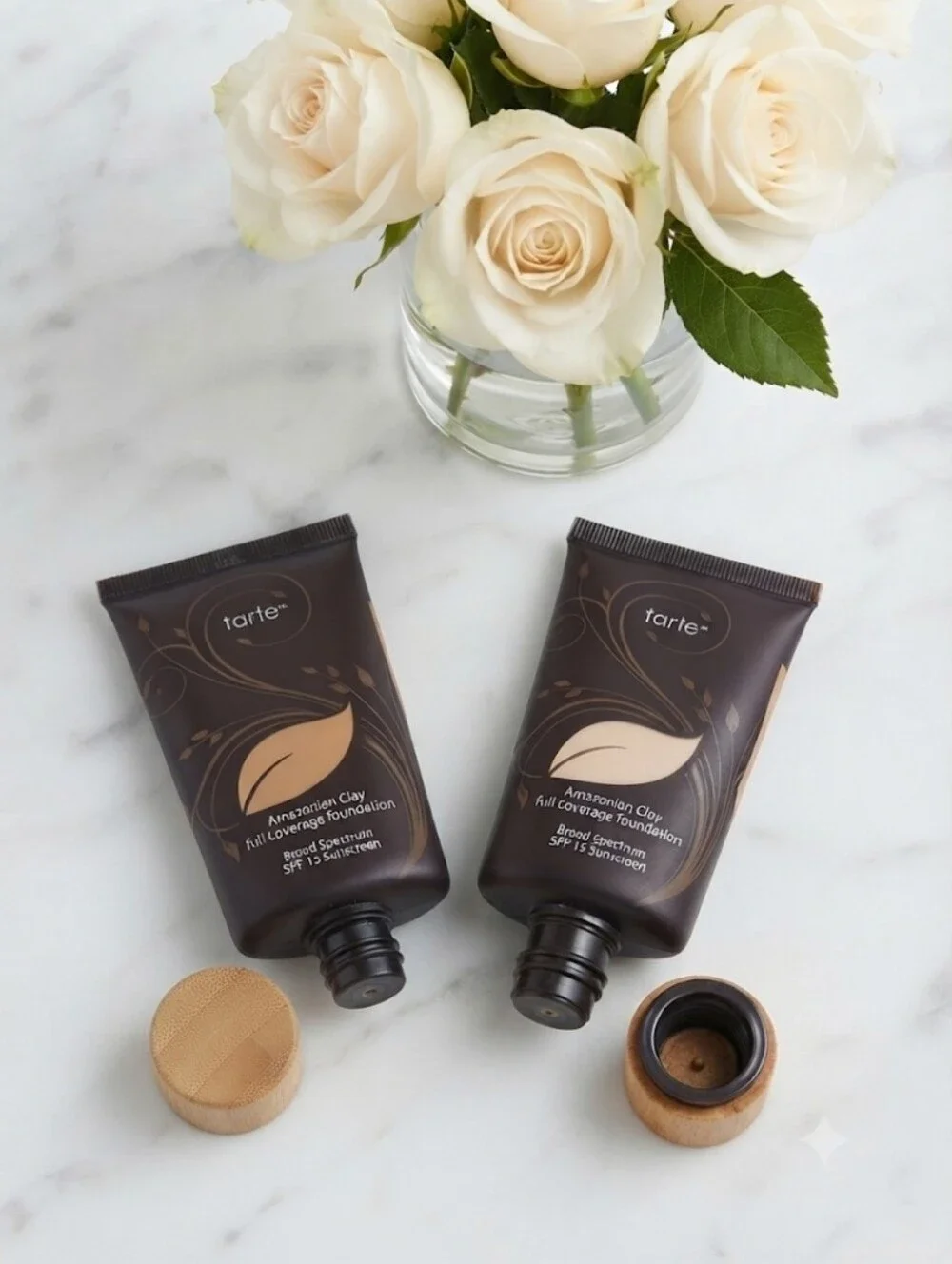 Tarte Amazonian Foundation Duo Light Medium Neutral & Tan Deep Honey☆READ BELOW☆